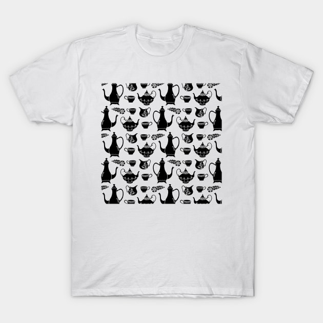 Teapots and Tea Cups T-Shirt by HLeslie Design